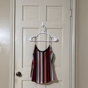 Anne Klein Black and Red Fitted Camisole